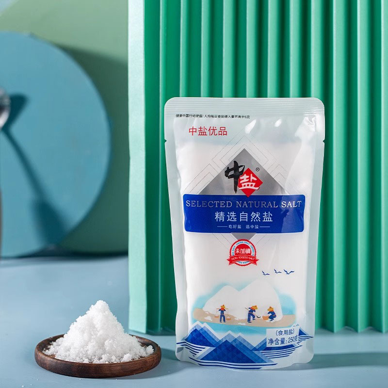 中盐精选自然盐(未加碘海盐)250g